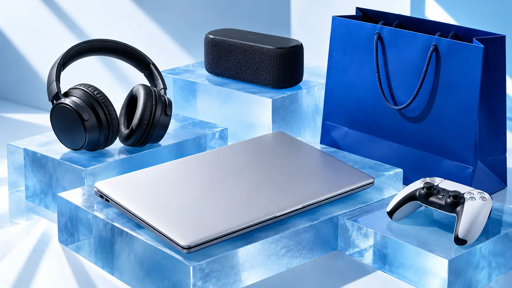 Icy blue tech shopping haul